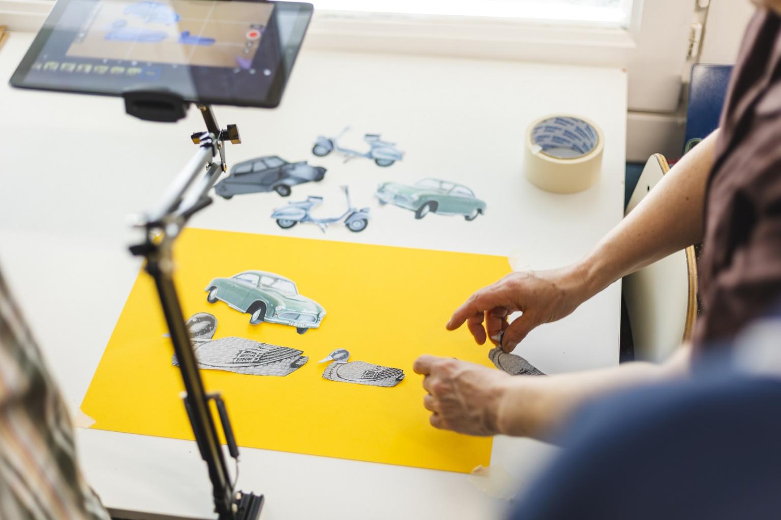 Momento del taller Stop Motion