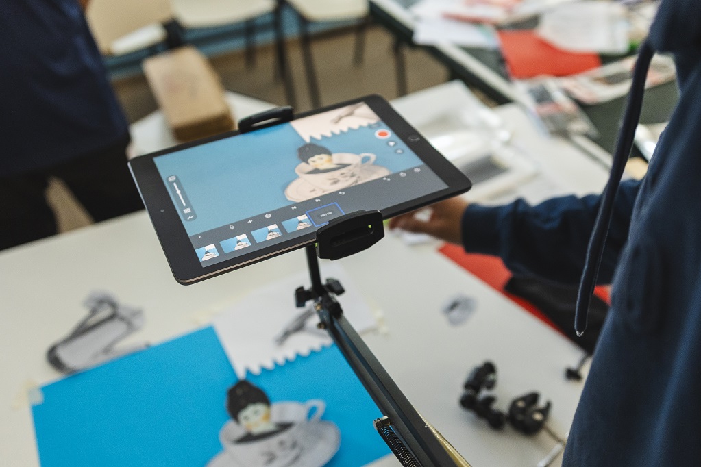 Momento del taller Stop Motion